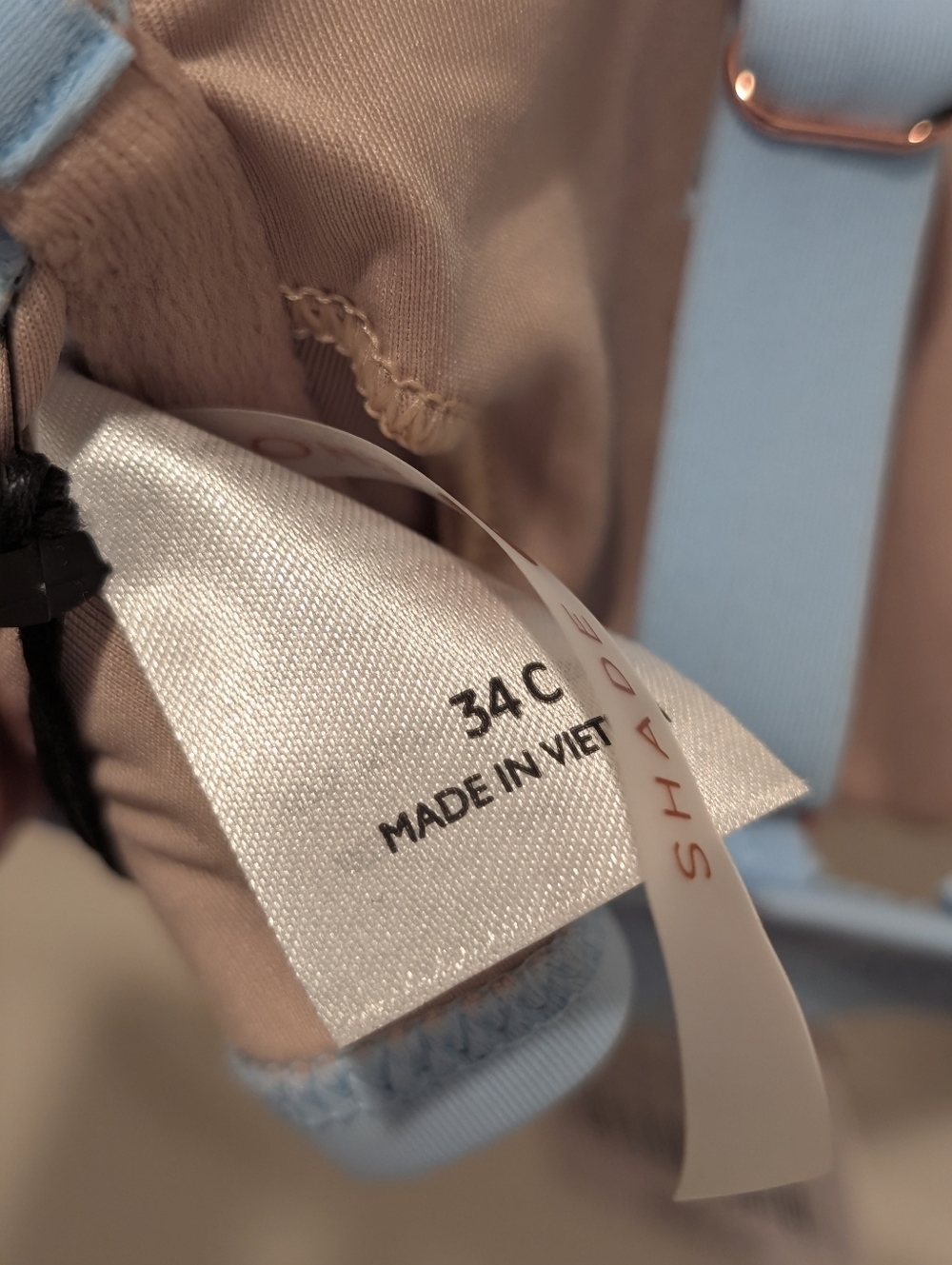 Shade & Shore Light Blue Padded Bikini Top 34C - Picture 6 of 6